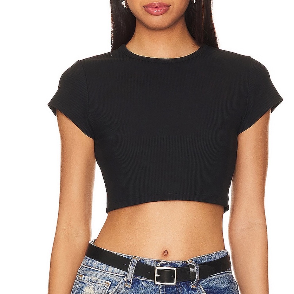 Zara black crop top